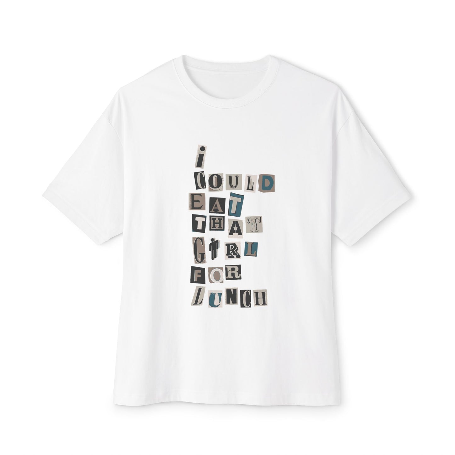 Billie Eilish Inspired Oversized T-Shirt – Mixed Message Collage Edition Printify