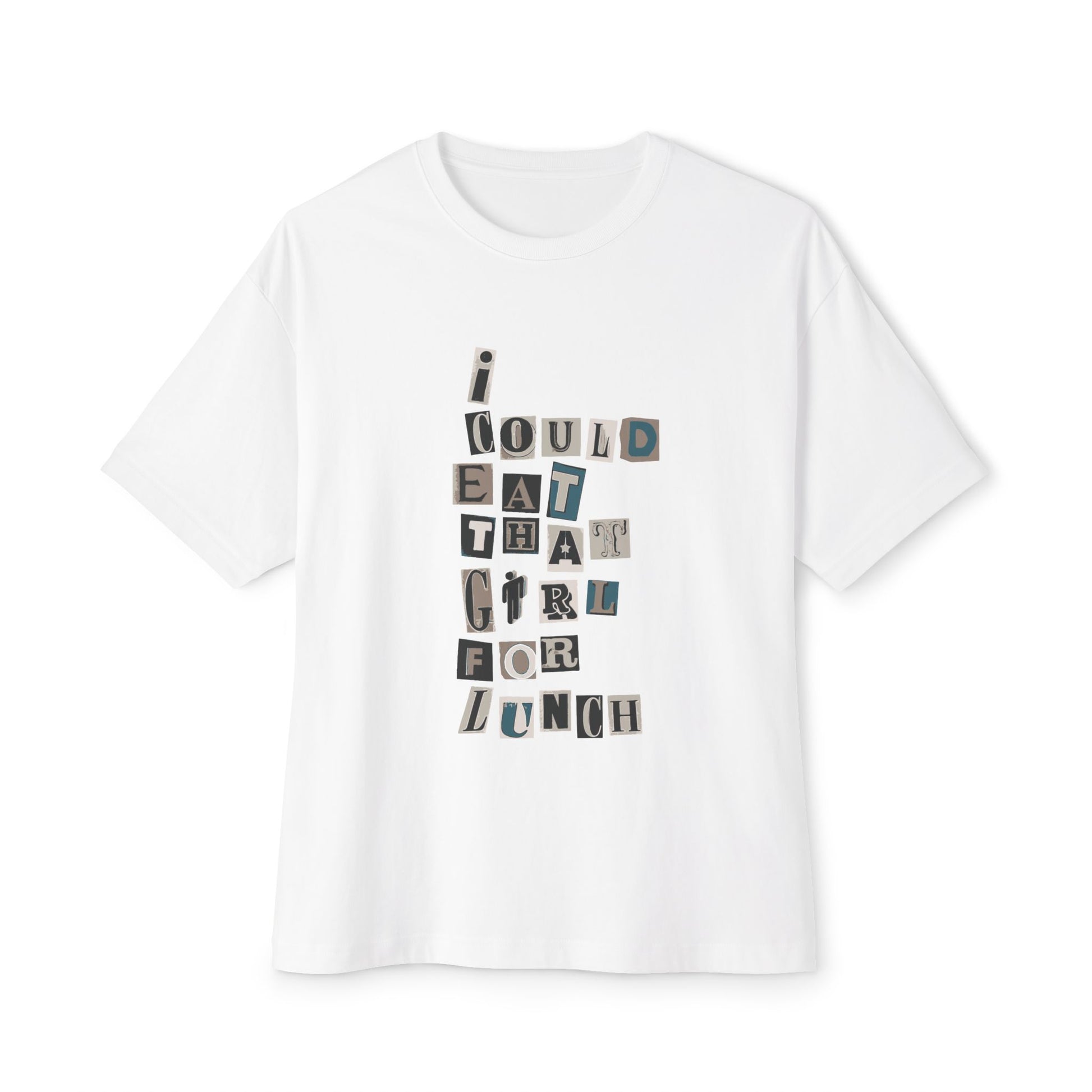 Billie Eilish Inspired Oversized T-Shirt – Mixed Message Collage Edition Printify