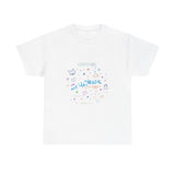Neon Space Doodles Unisex Cotton Tee Printify