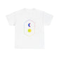 Gradient Moon and Star Emblem Unisex Cotton Tee Printify