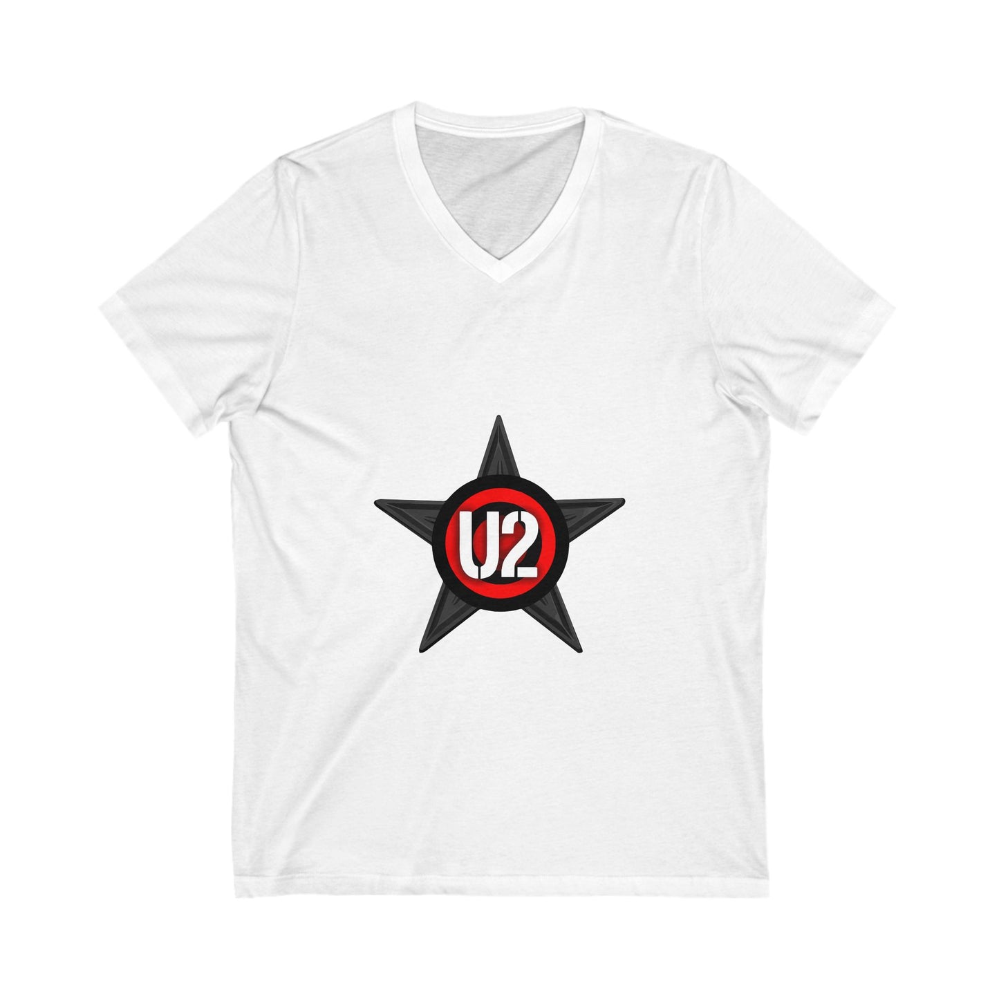 Retro Star Emblem Unisex Jersey Short Sleeve V-Neck Tee - snazzymerch