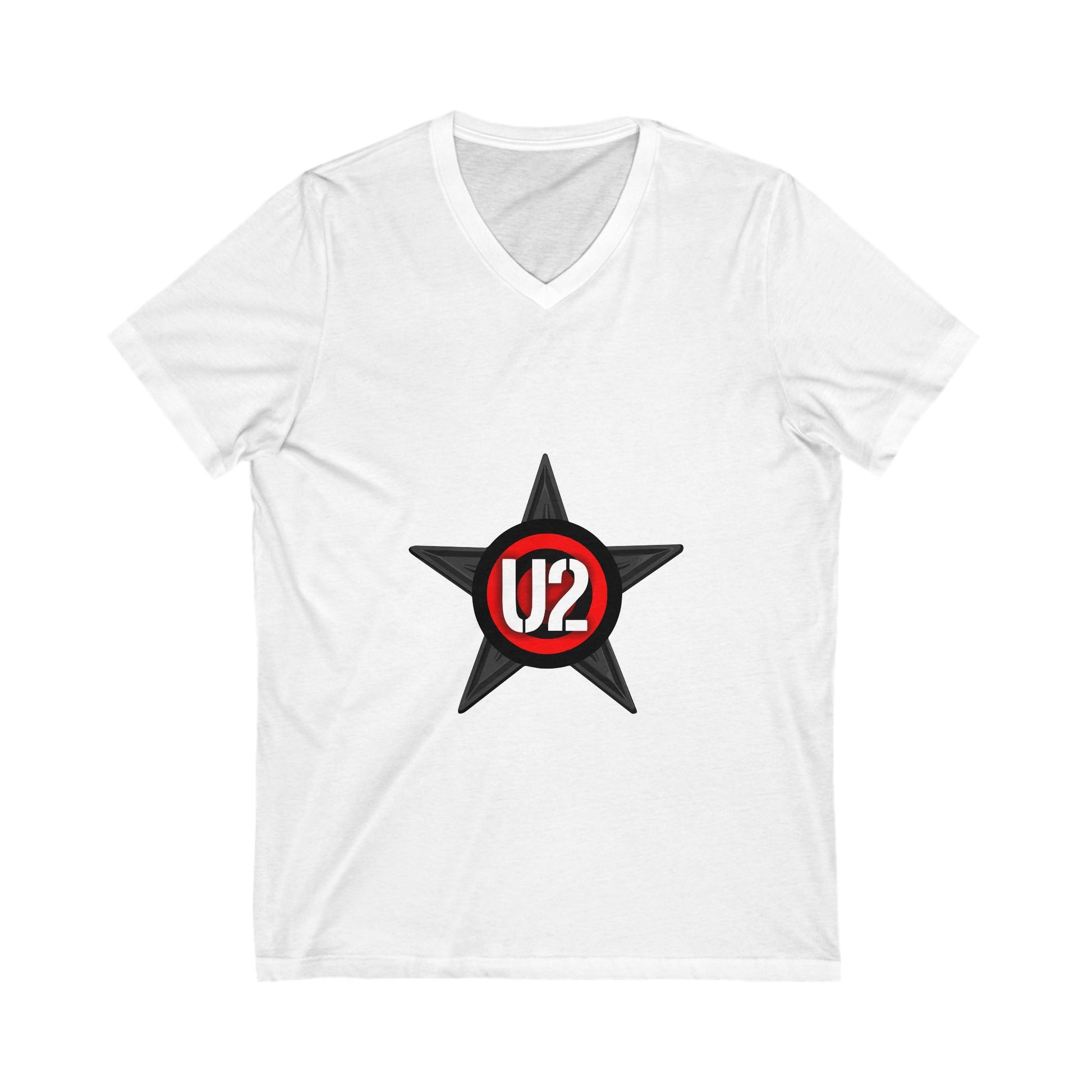 Retro Star Emblem Unisex Jersey Short Sleeve V-Neck Tee - snazzymerch