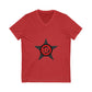 Retro Star Emblem Unisex Jersey Short Sleeve V-Neck Tee - snazzymerch