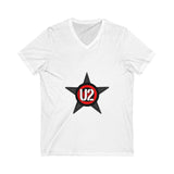 Retro Star Emblem Unisex Jersey Short Sleeve V-Neck Tee - snazzymerch