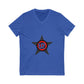 Retro Star Emblem Unisex Jersey Short Sleeve V-Neck Tee - snazzymerch