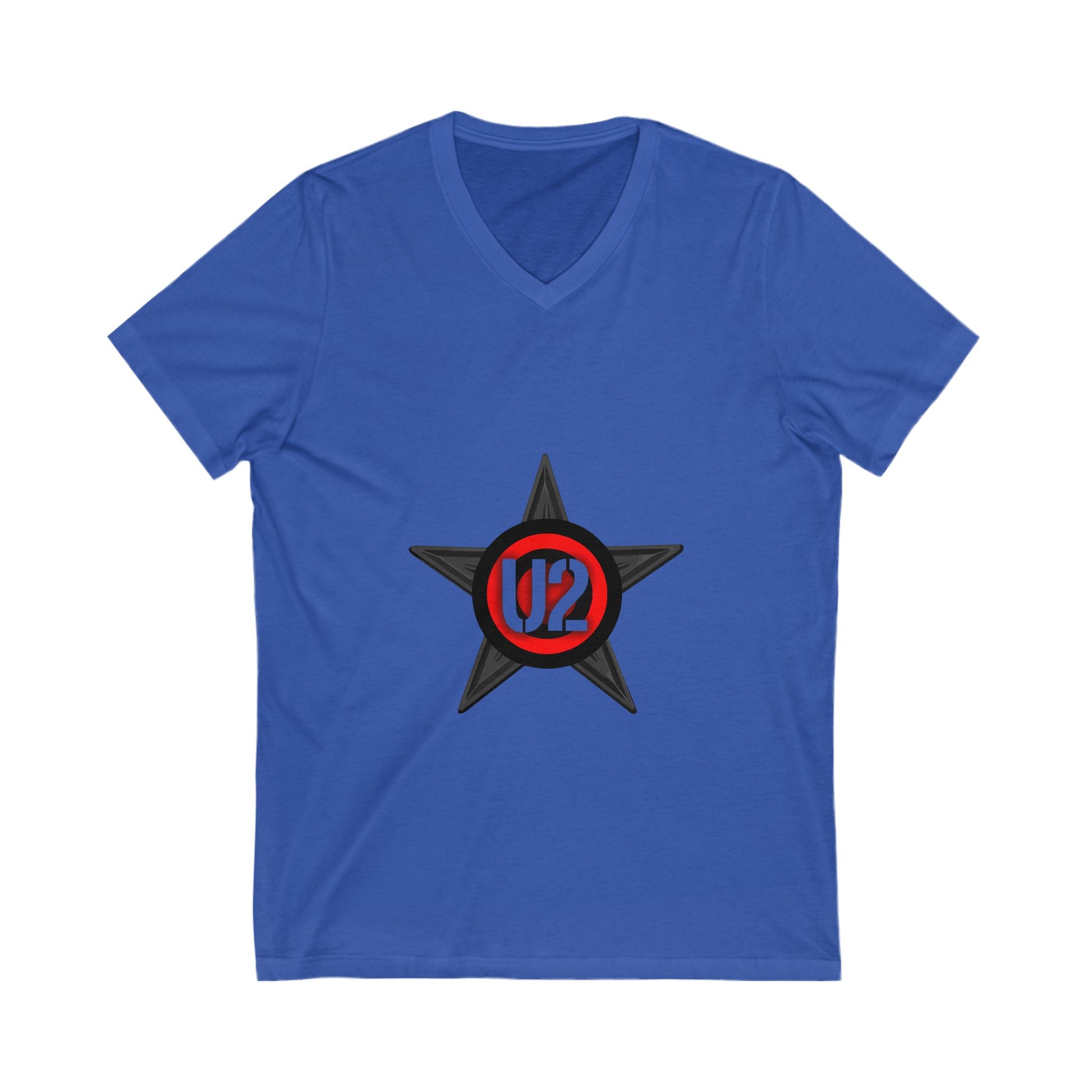 Retro Star Emblem Unisex Jersey Short Sleeve V-Neck Tee - snazzymerch