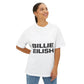 Billie Eilish Inspired Oversized T-Shirt – Stacked Glow Text Edition Printify