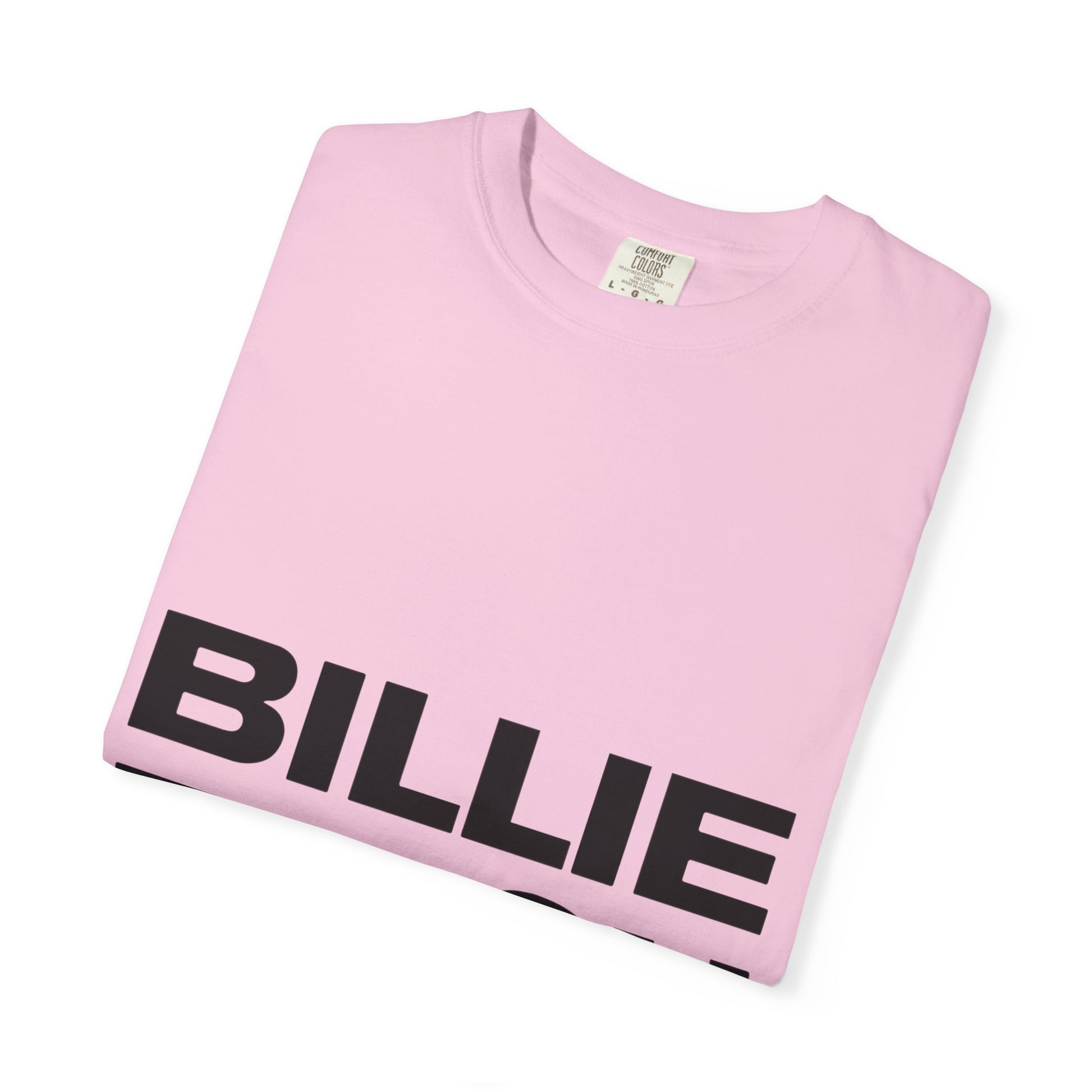 Billie Eilish Inspired Dyed T-shirt – Stacked Glow Text Edition Printify