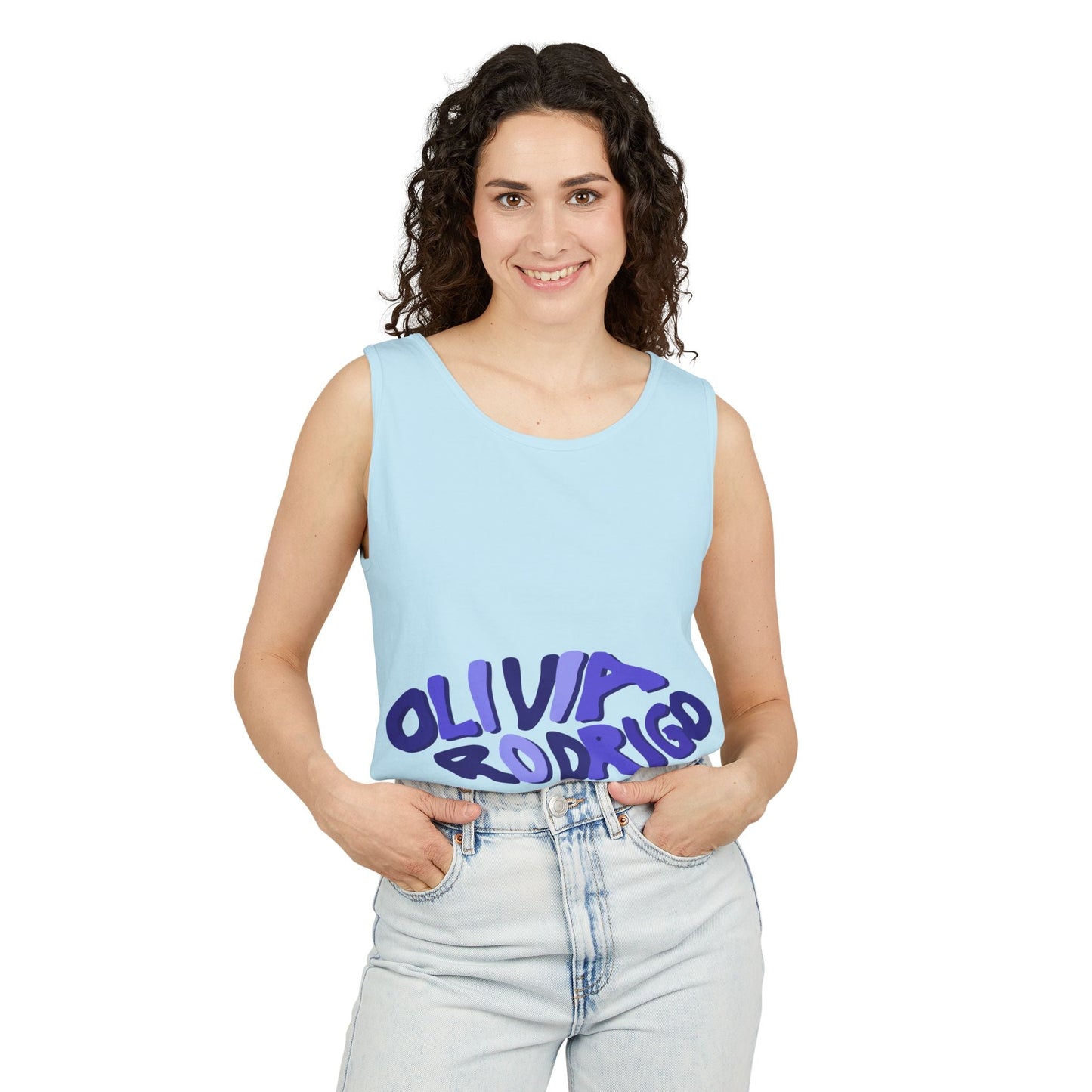 Olivia Rodrigo Wavy Text-Dyed Tank Top Printify