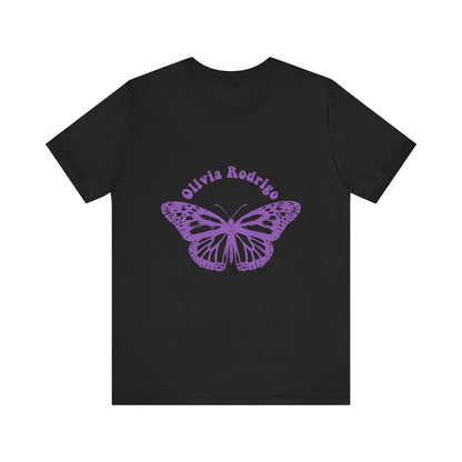 Olivia Rodrigo Unisex Jersey Short Sleeve Tee - With Butterfly Printify
