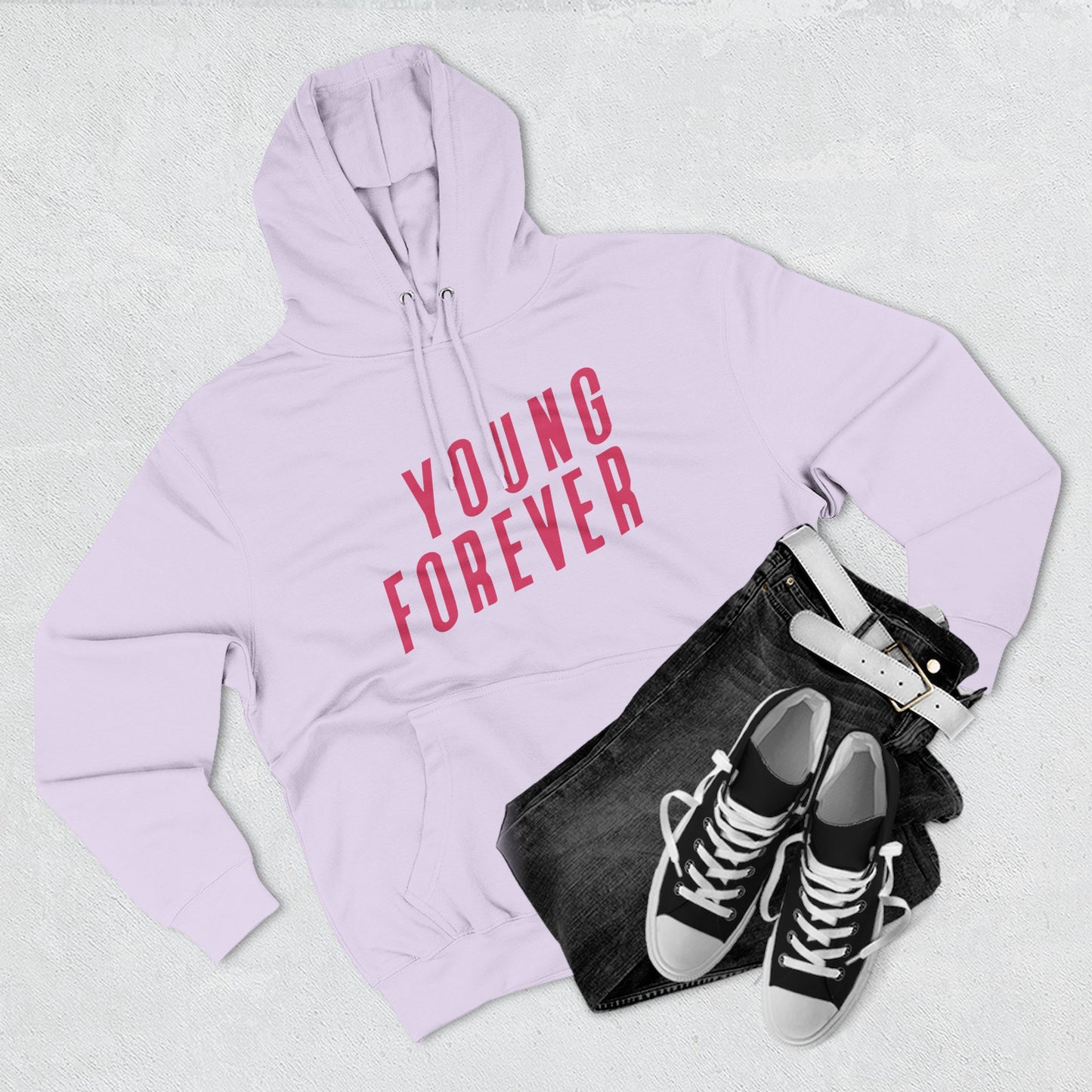 Young & Forever Three-Panel Fleece Hoodie - snazzymerch