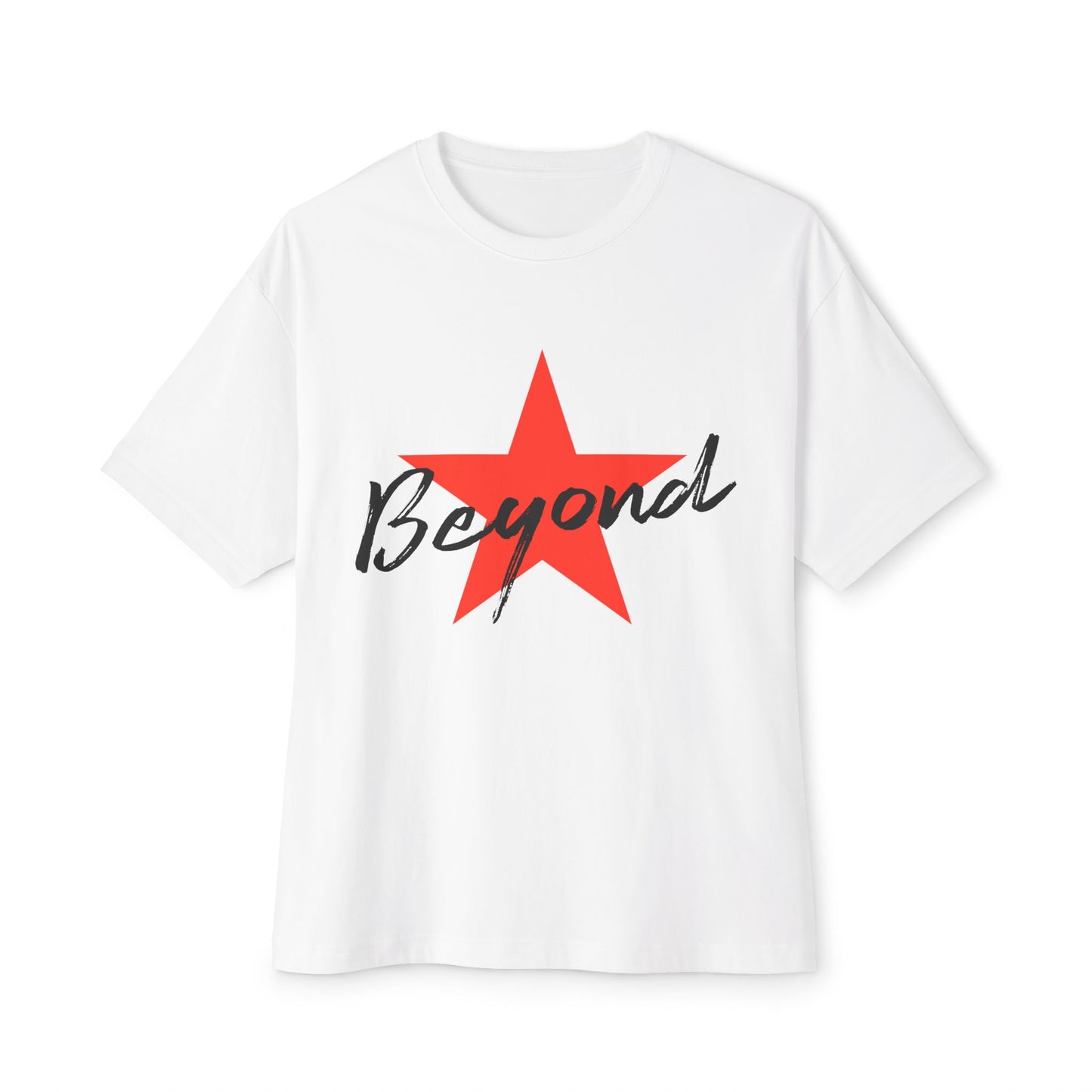 Red Star “Beyond” Unisex Oversized Boxy Tee - snazzymerch