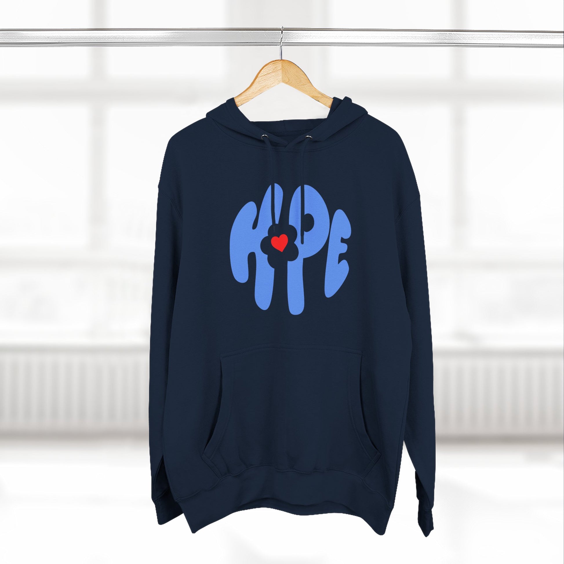 Heart of Hope Retro Three-Panel Fleece Hoodie - snazzymerch