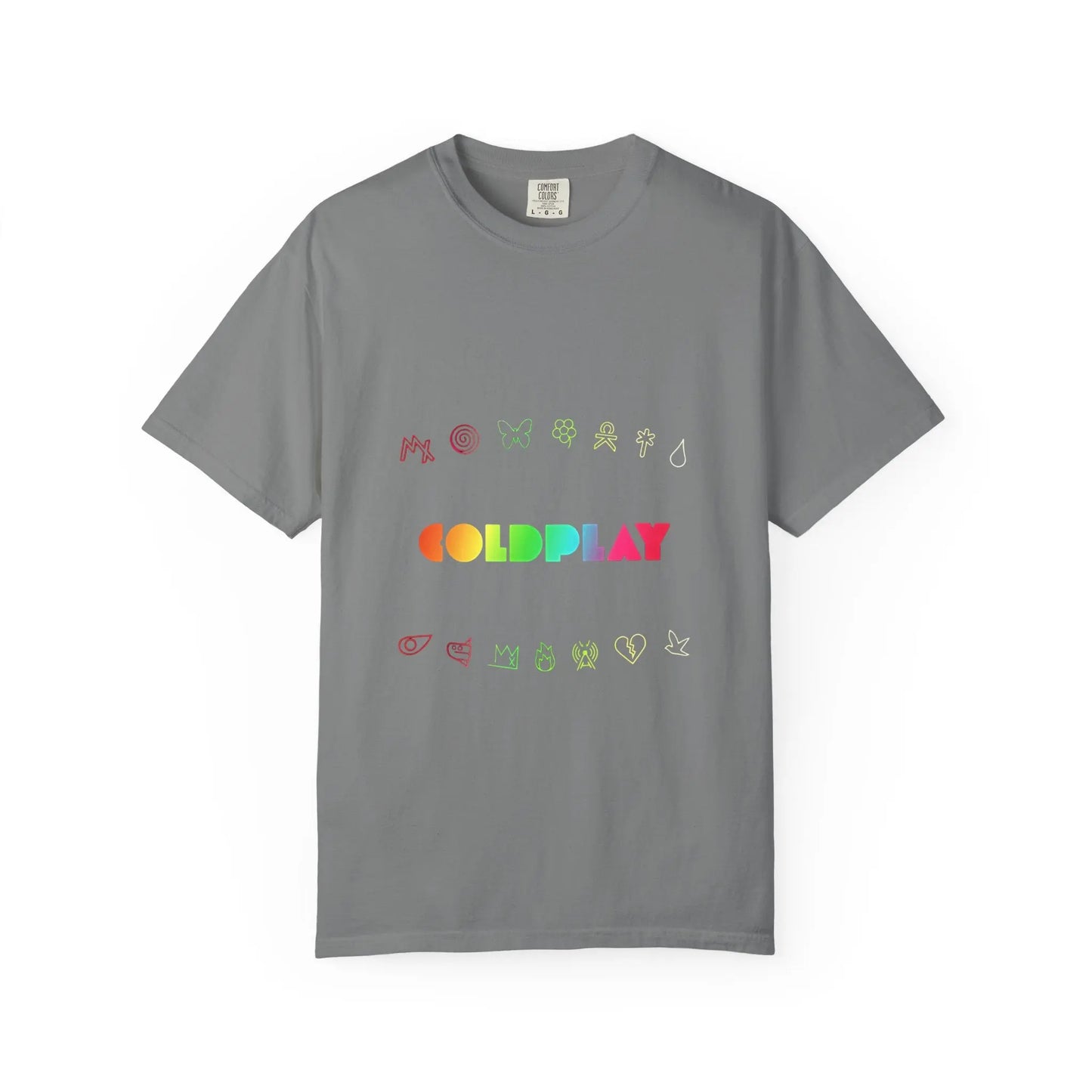 Unisex Garment-Dyed T-Shirt Inspired by Coldplay’s Signage Printify