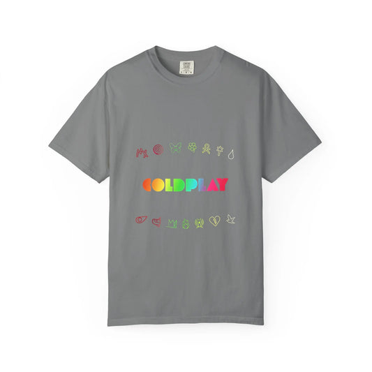 Unisex Garment-Dyed T-Shirt Inspired by Coldplay’s Signage Printify