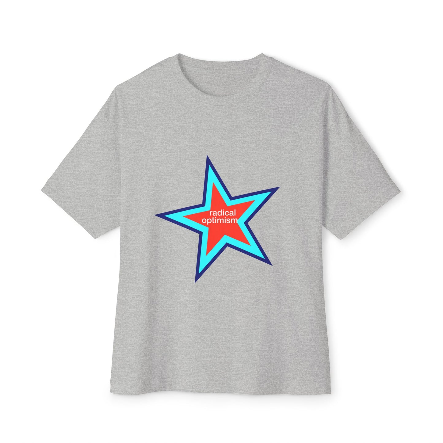 Power of Positivity Star Unisex Oversized Boxy Tee - snazzymerch