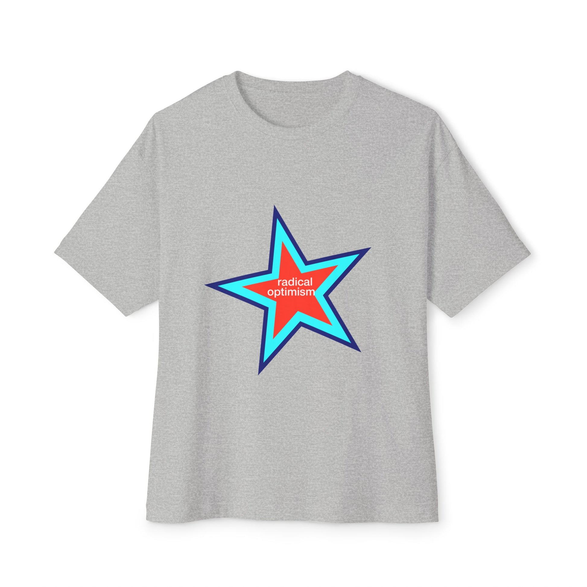 Power of Positivity Star Unisex Oversized Boxy Tee - snazzymerch