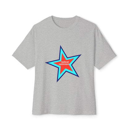 Power of Positivity Star Unisex Oversized Boxy Tee - snazzymerch