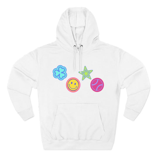 Lucky Star & Clover Patch Three-Panel Fleece Hoodie - snazzymerch