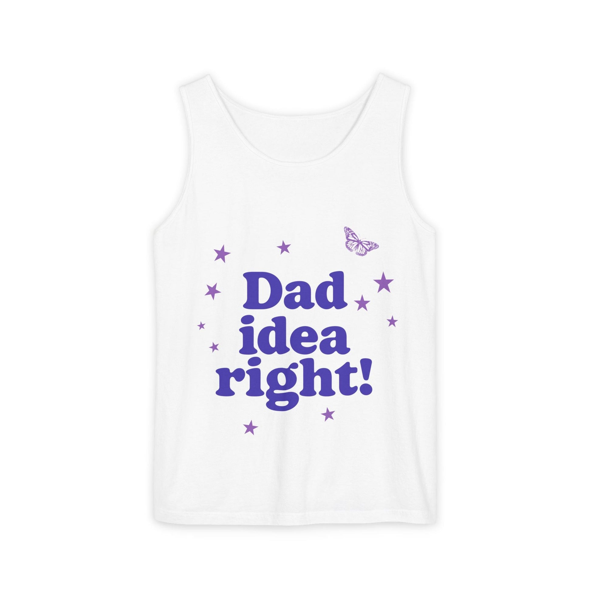 Dad Idea Right! Star & Butterfly-Dyed Tank Top Printify