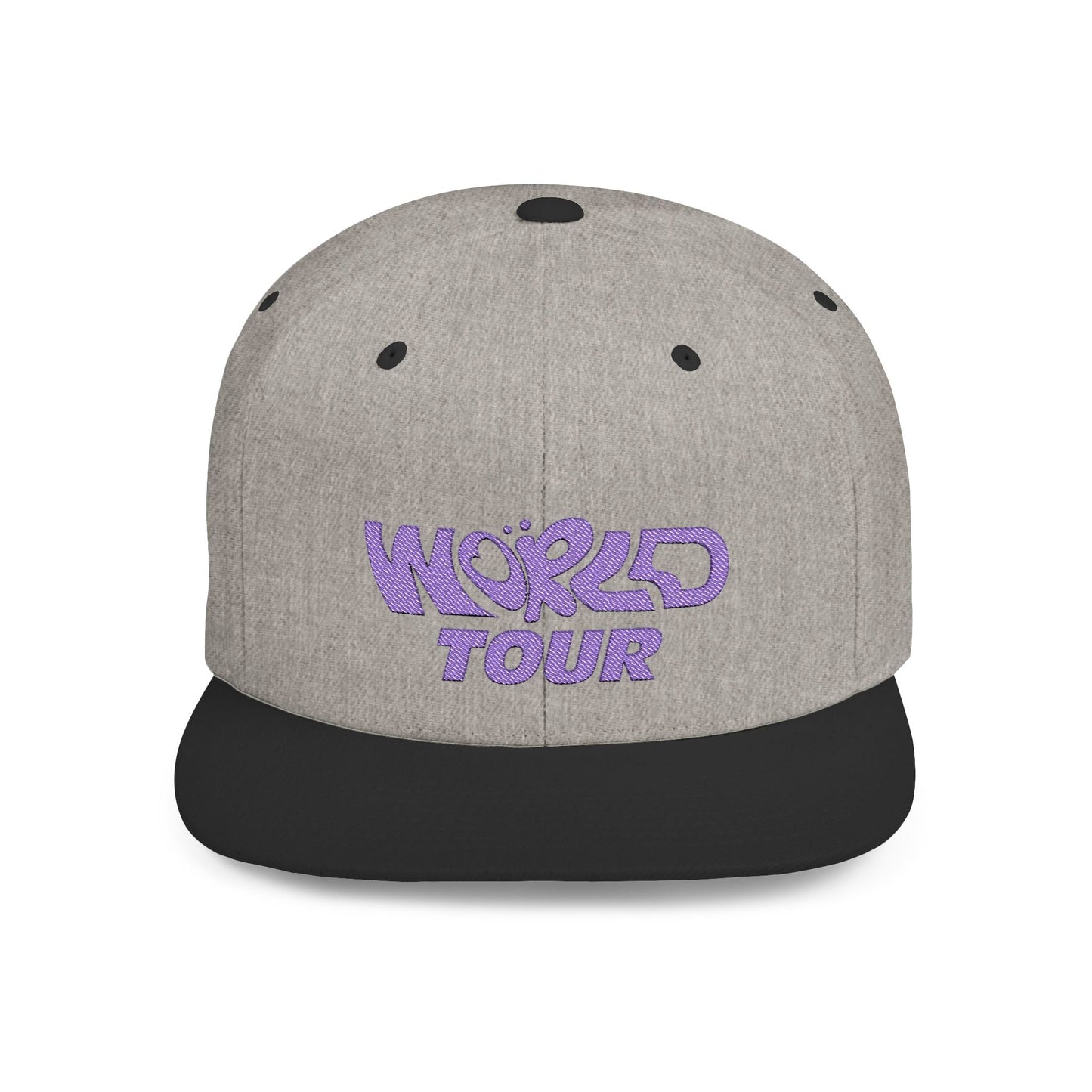 World Tour Bubble Letter- Flat Bill Snapback Printify