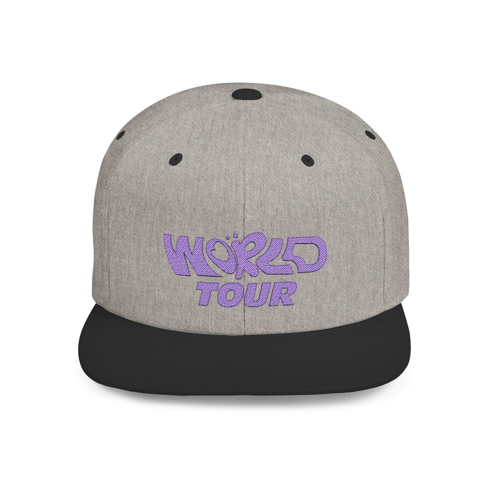 World Tour Bubble Letter- Flat Bill Snapback Printify
