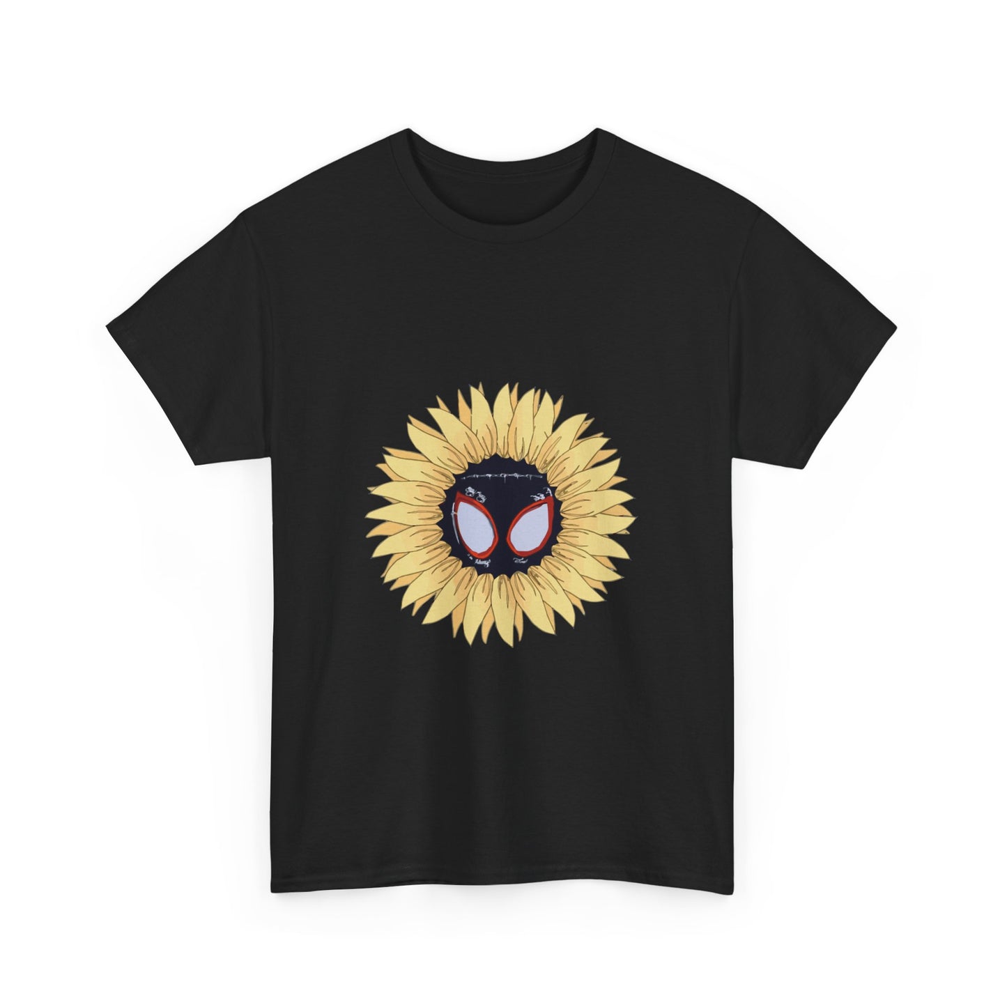 Sunflower Mask Illustration Unisex Heavy cotton Tee Printify