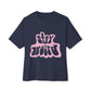 Retro Pink “Stay Weird” Typography Unisex Oversized Boxy Tee - snazzymerch