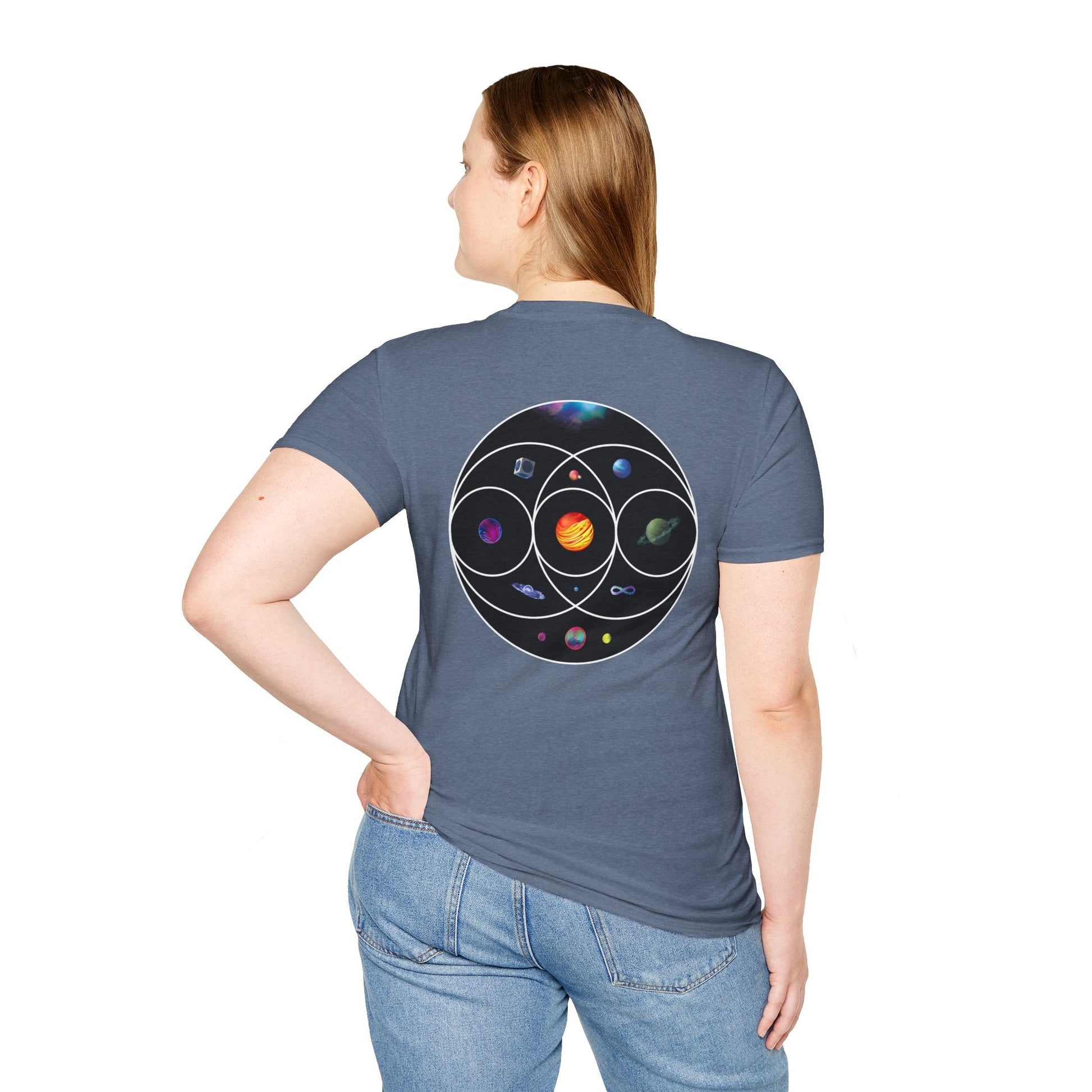 Unisex Softstyle T-Shirt Inspired by Coldplay’s Illustration Concept_B Printify