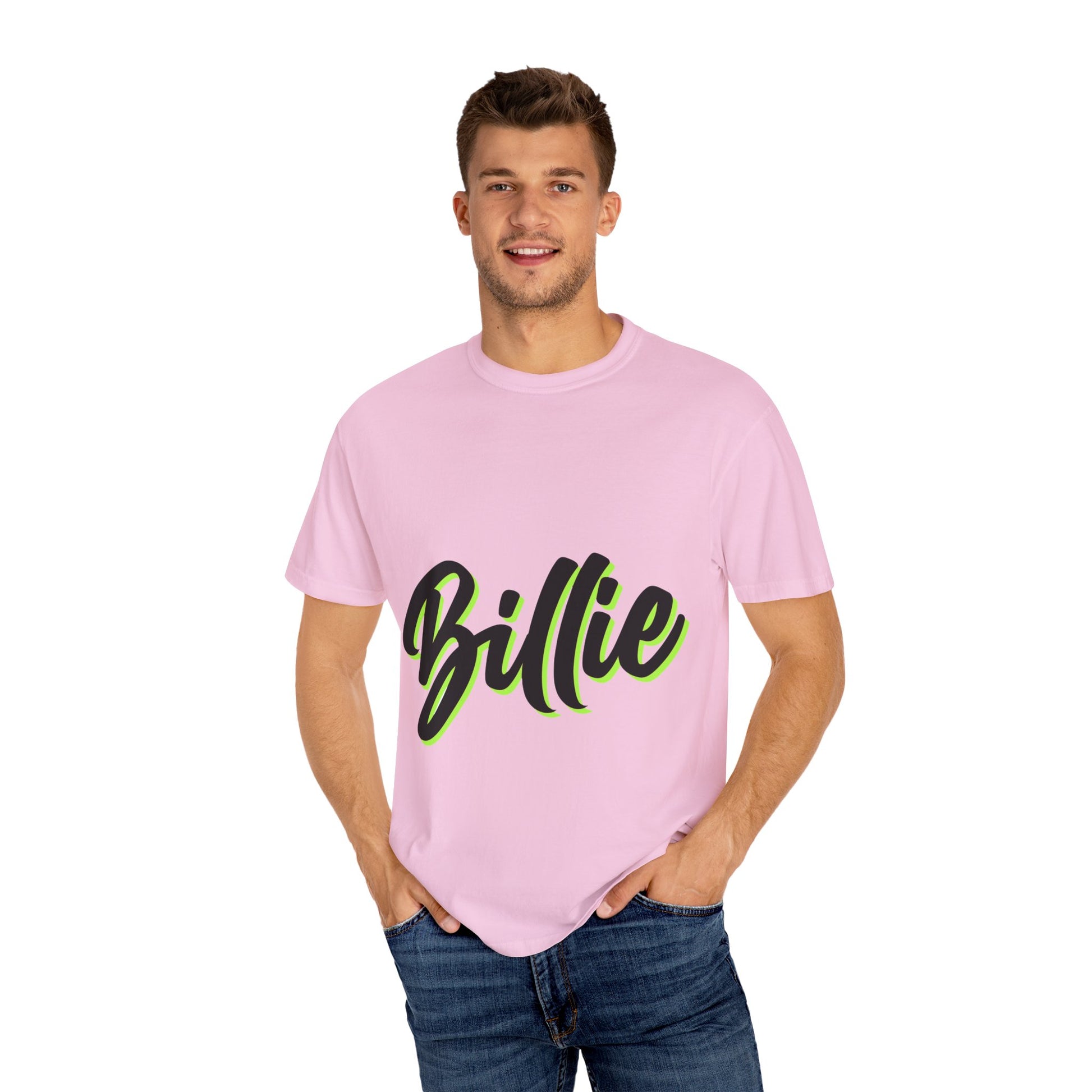 Billie Eilish Inspired Dyed T-shirt – Electric Script Vibes Edition Printify