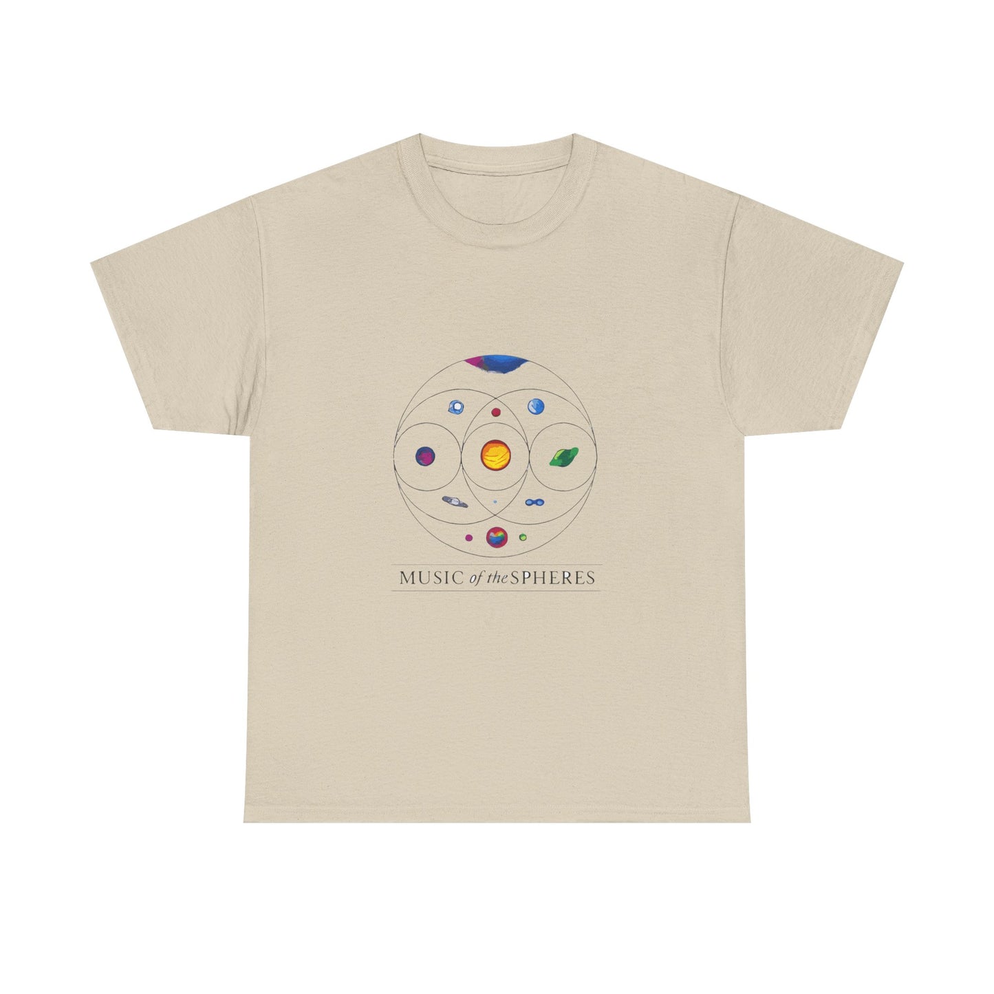 Colorful Planetary Orbit Diagram Unisex Cotton Tee Printify