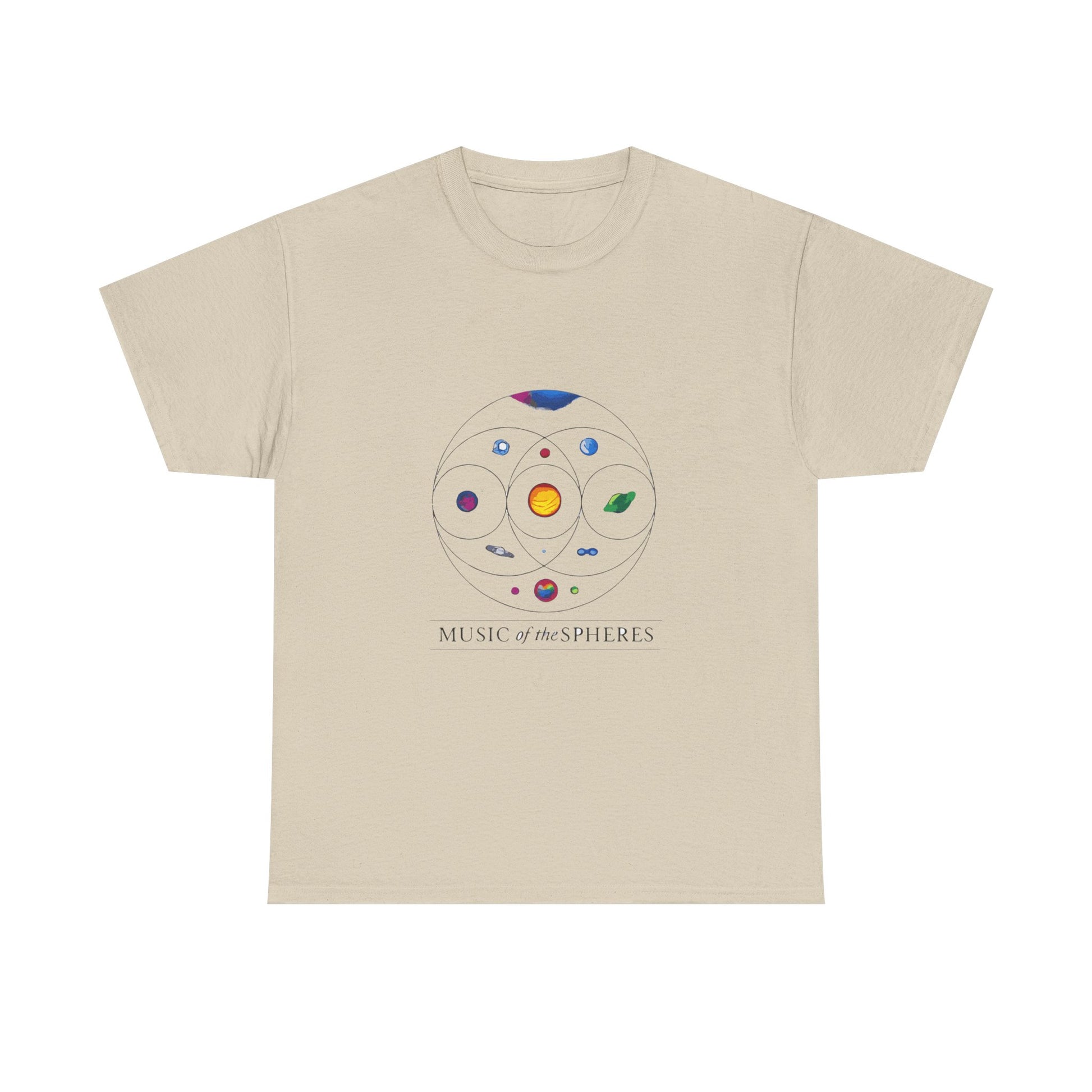 Colorful Planetary Orbit Diagram Unisex Cotton Tee Printify