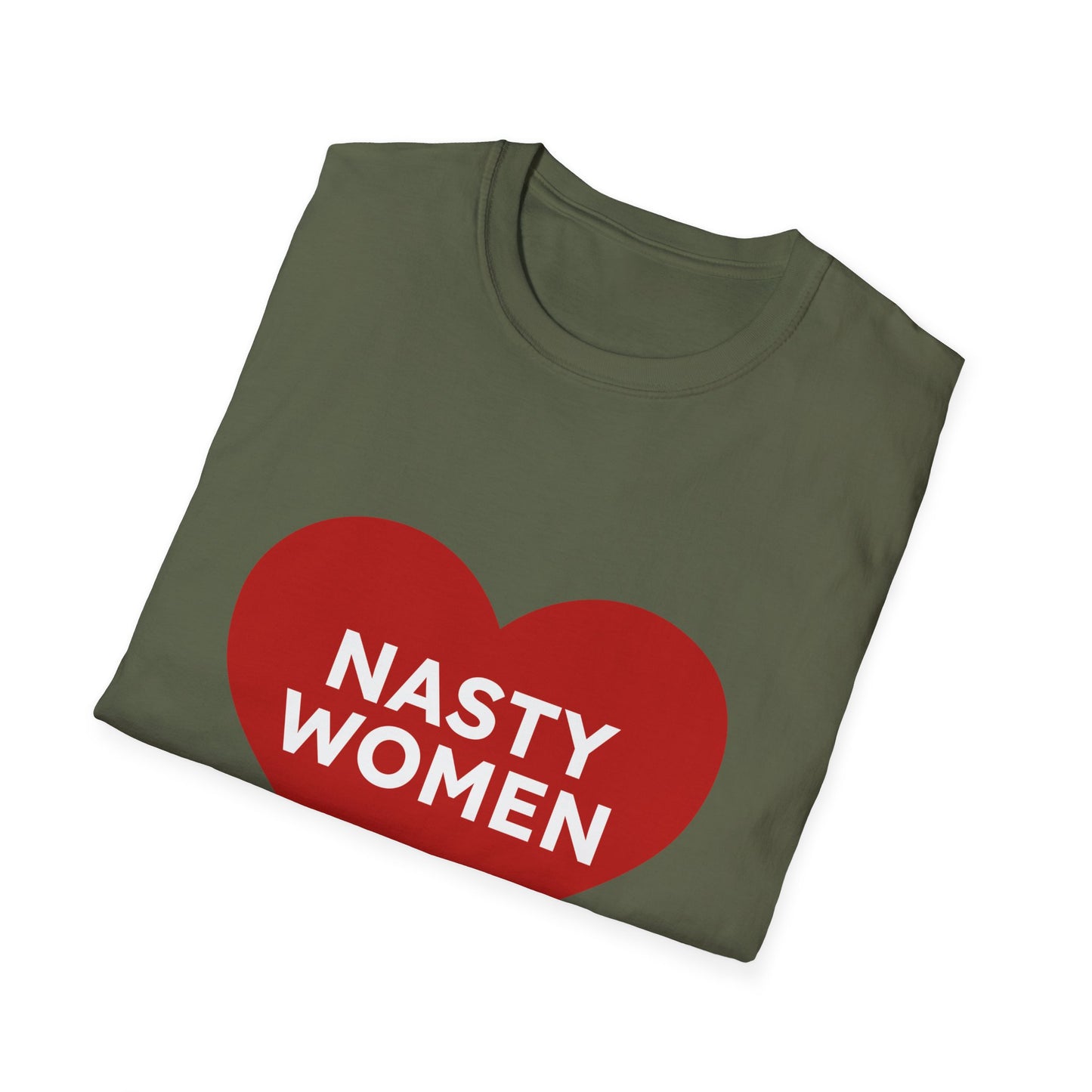 Nasty Women Heart - Unisex Softstyle T-shirt Printify