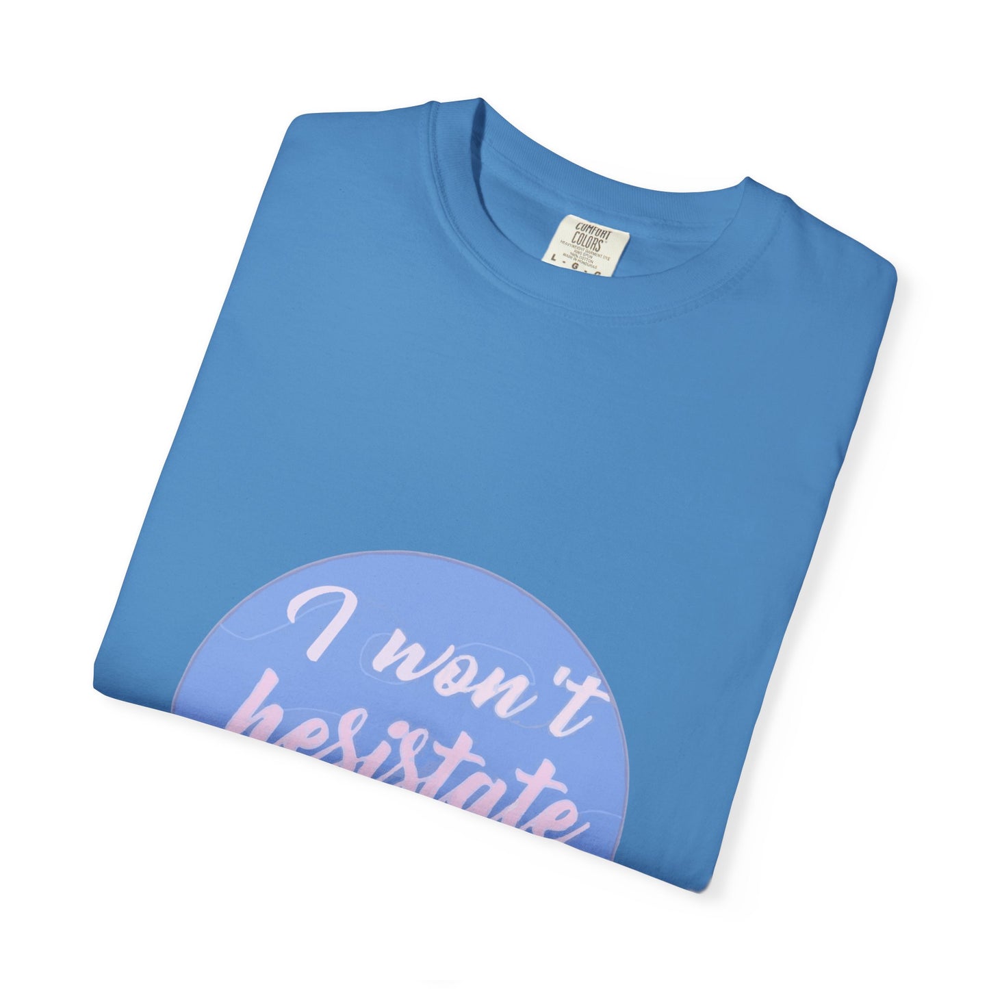 Blue Quote Circle Unisex Garment-Dyed T-shirt - snazzymerch