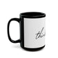 Retro Bold Black Mug (11oz, 15oz) - snazzymerch