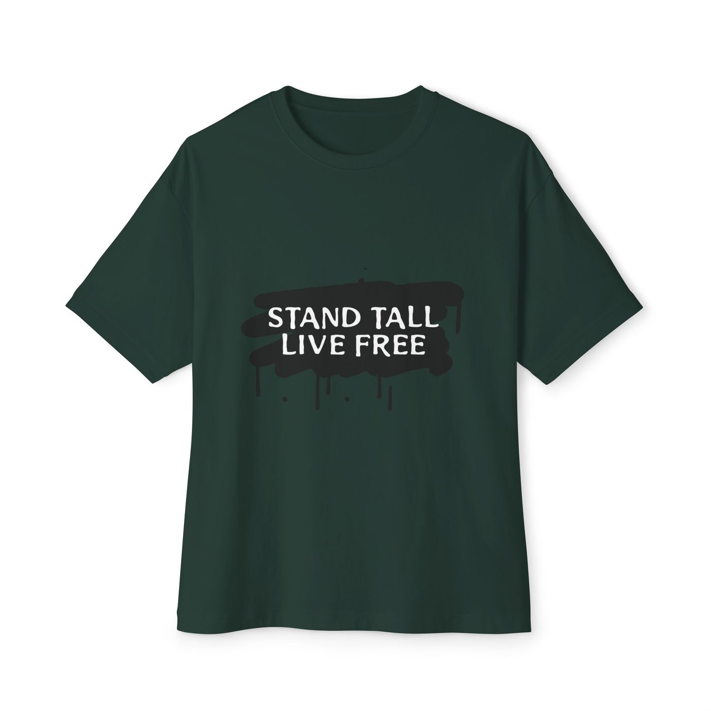 Stand Tall Live Free Unisex oversized Boxy Tee - snazzymerch