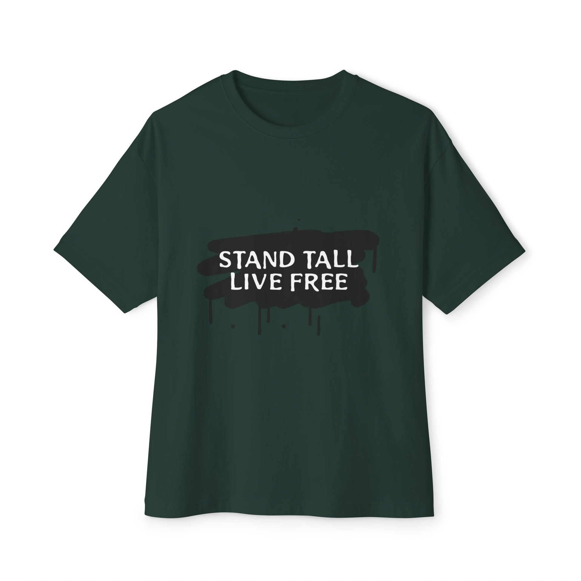 Stand Tall Live Free Unisex oversized Boxy Tee - snazzymerch