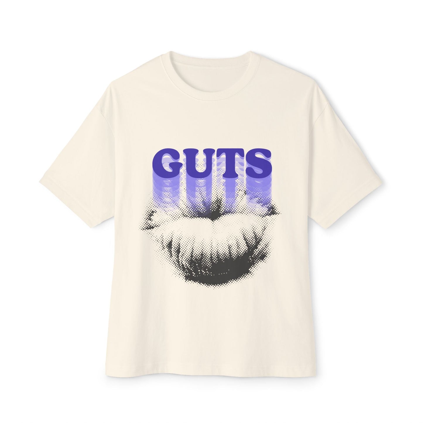 Guts Drip Effect Halftone-Oversized Tee Printify