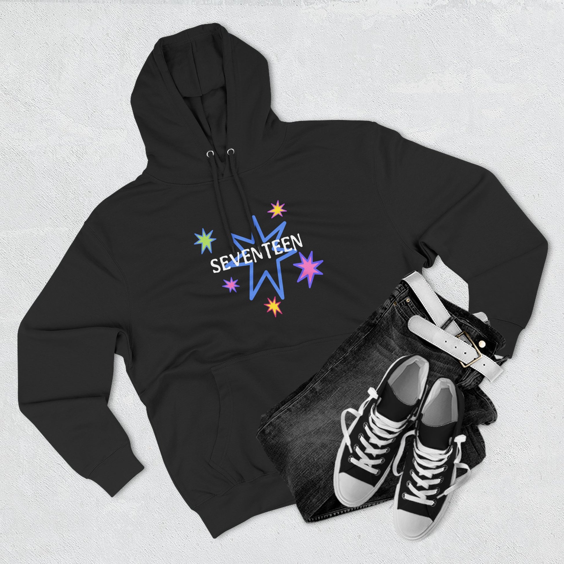 Starlight Seventeen Three-Panel Fleece Hoodie - snazzymerch