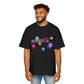 Rainbow Spark Burst Men's Heavy Oversized Tee - snazzymerch