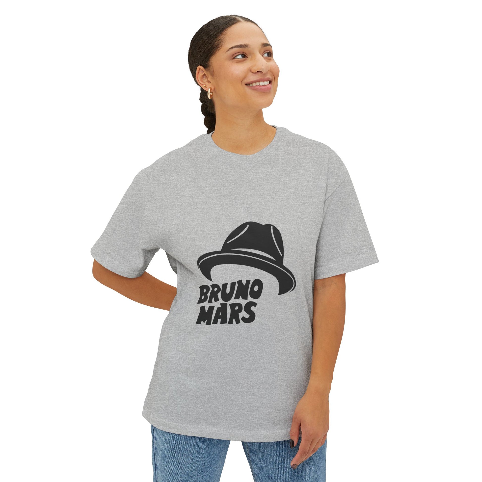 Top Hat Vibe Graphic Unisex Oversized Boxy Tee Printify