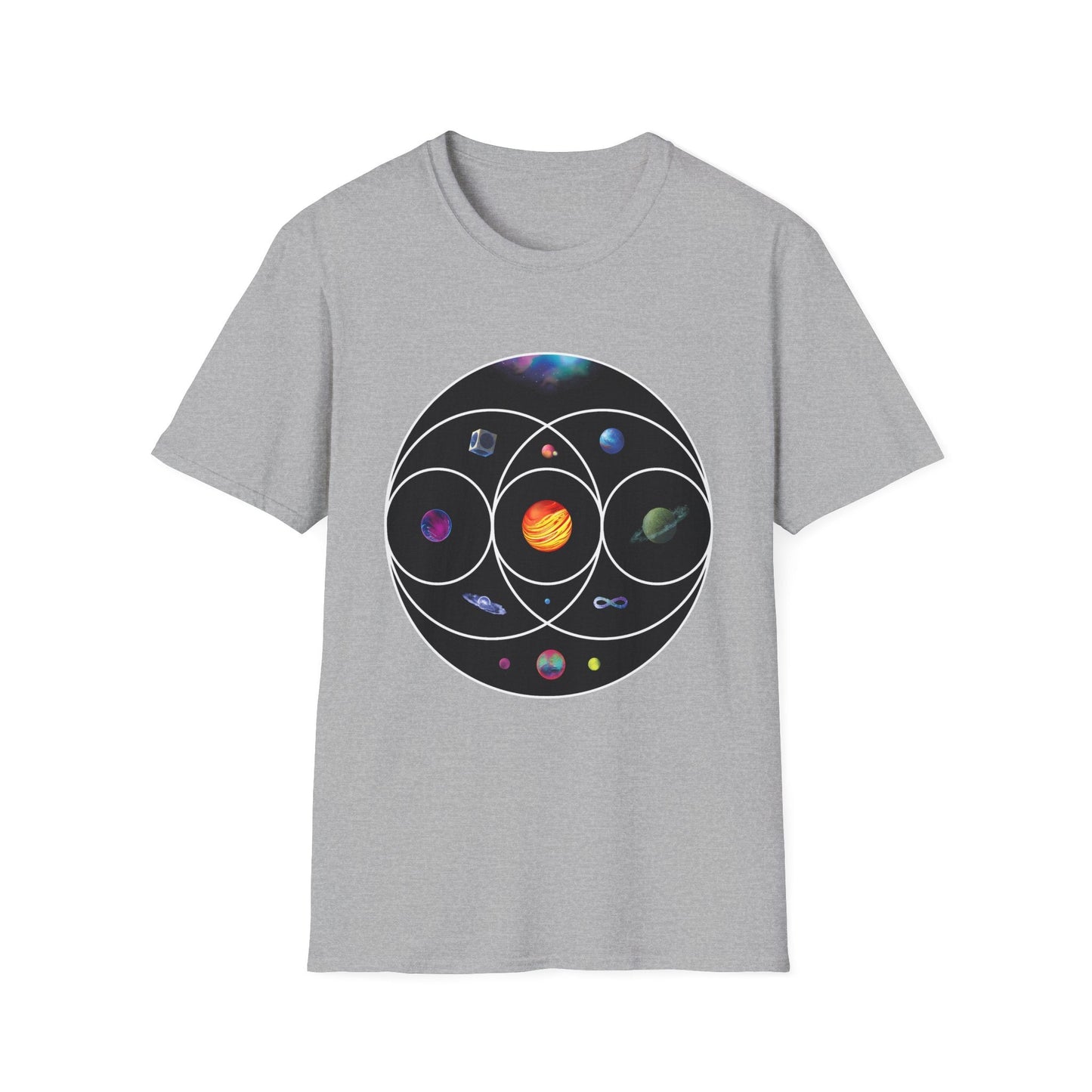 Unisex Softstyle T-Shirt Inspired by Coldplay’s Illustration Concept Printify