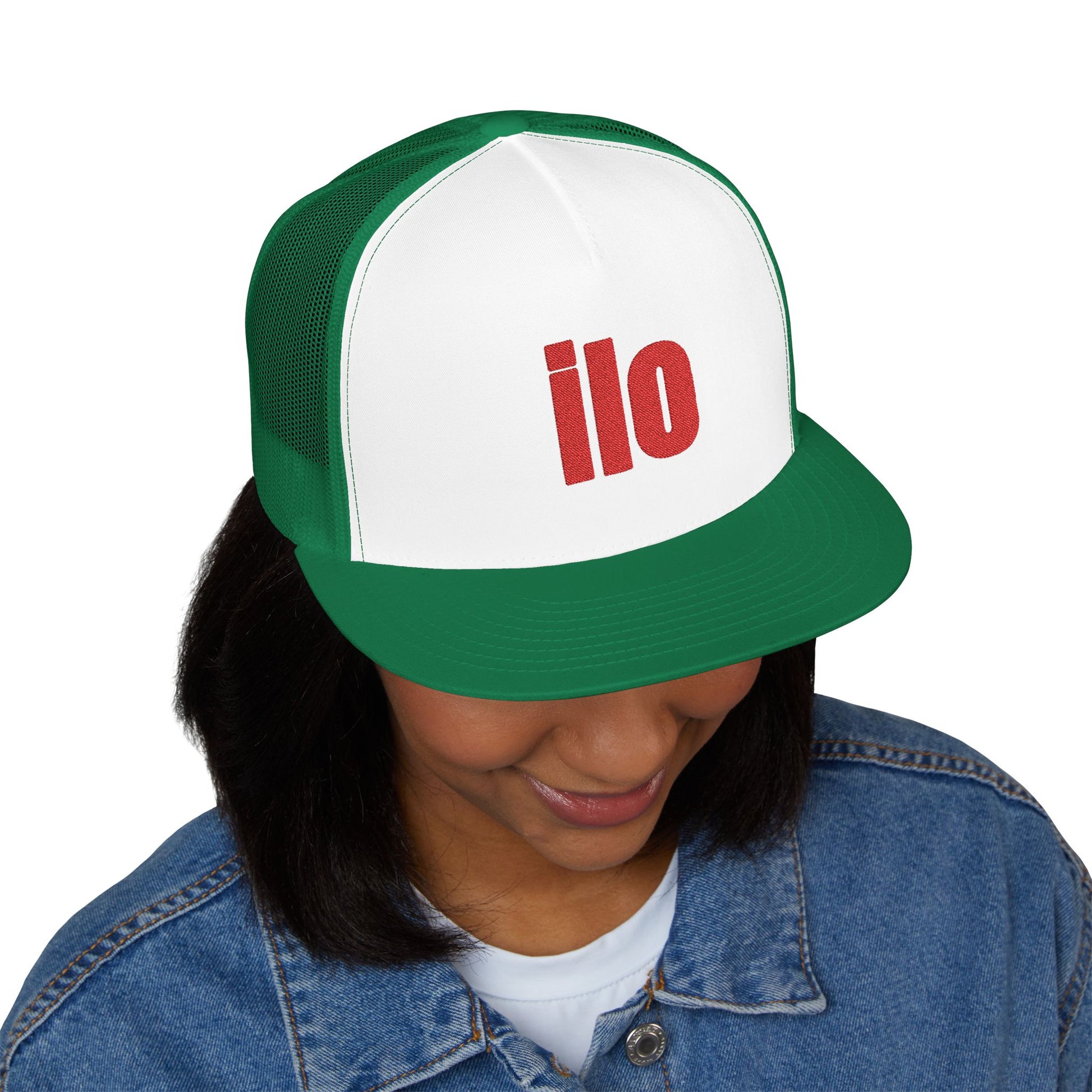 Billie Eilish Inspired Trucker Cap – Bold Red Block Edition Printify