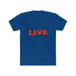 Retro Live Lettering Print Unisex Cotton Tee - snazzymerch