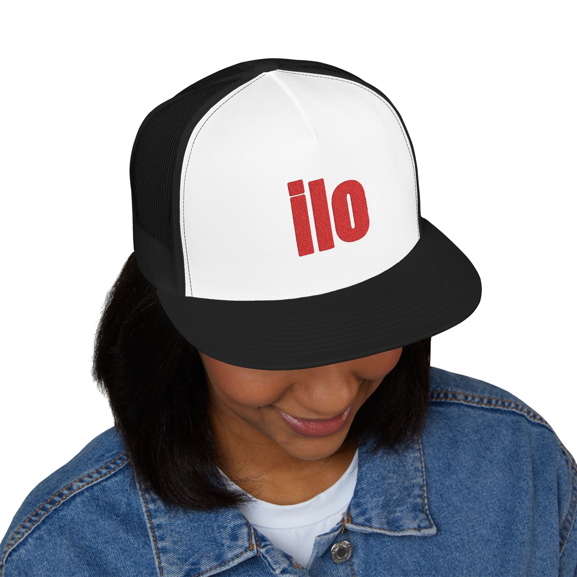 Billie Eilish Inspired Trucker Cap – Bold Red Block Edition Printify
