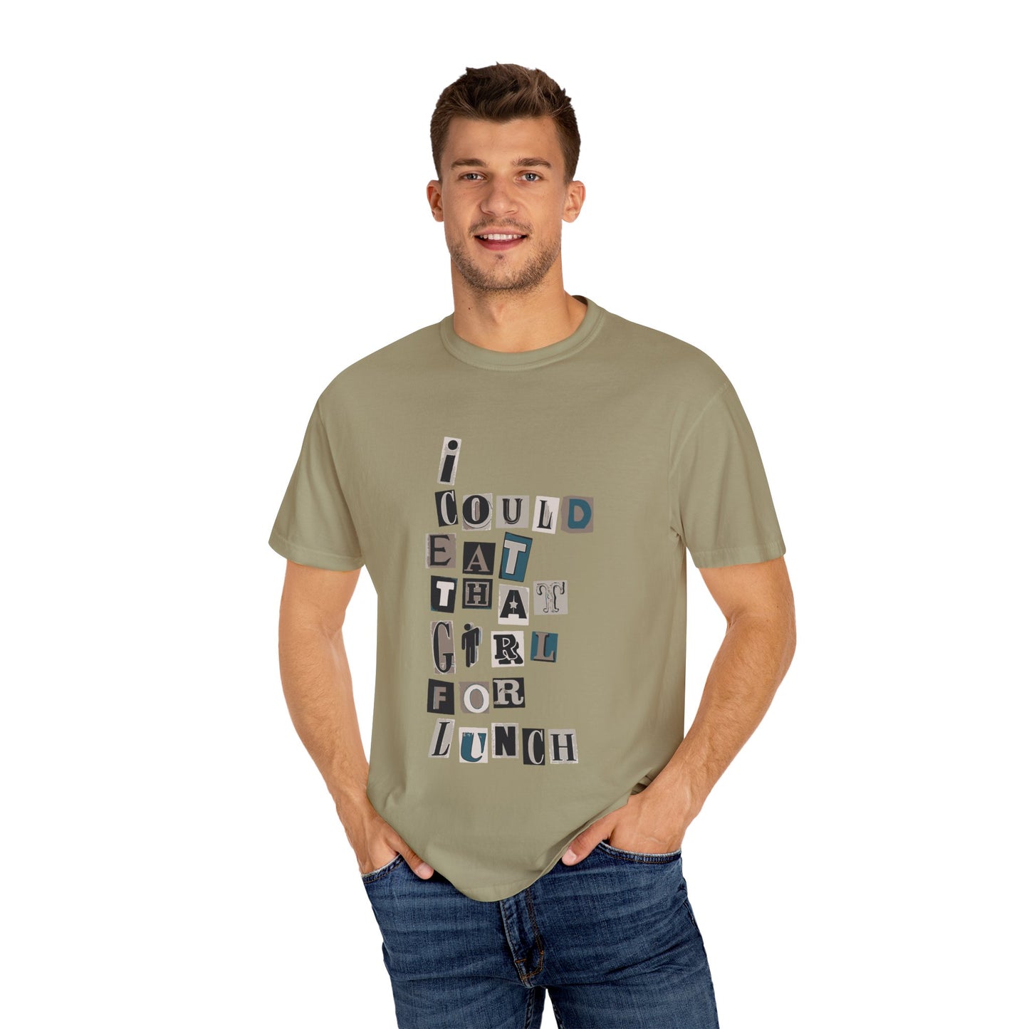 Billie Eilish Inspired Dyed T-shirt – Mixed Message Collage Edition Printify