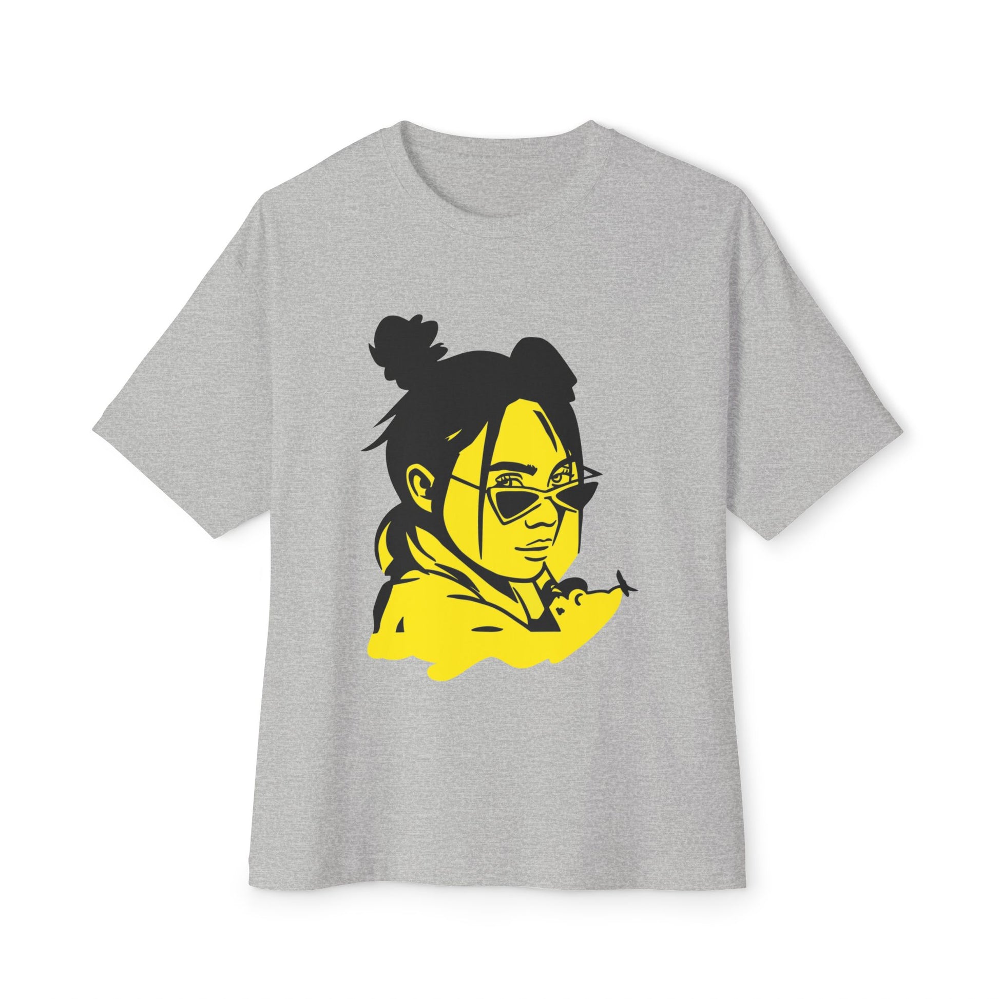 Neon Mood Portrait Oversized T-Shirt – Vibrant Streetwear Edition Printify