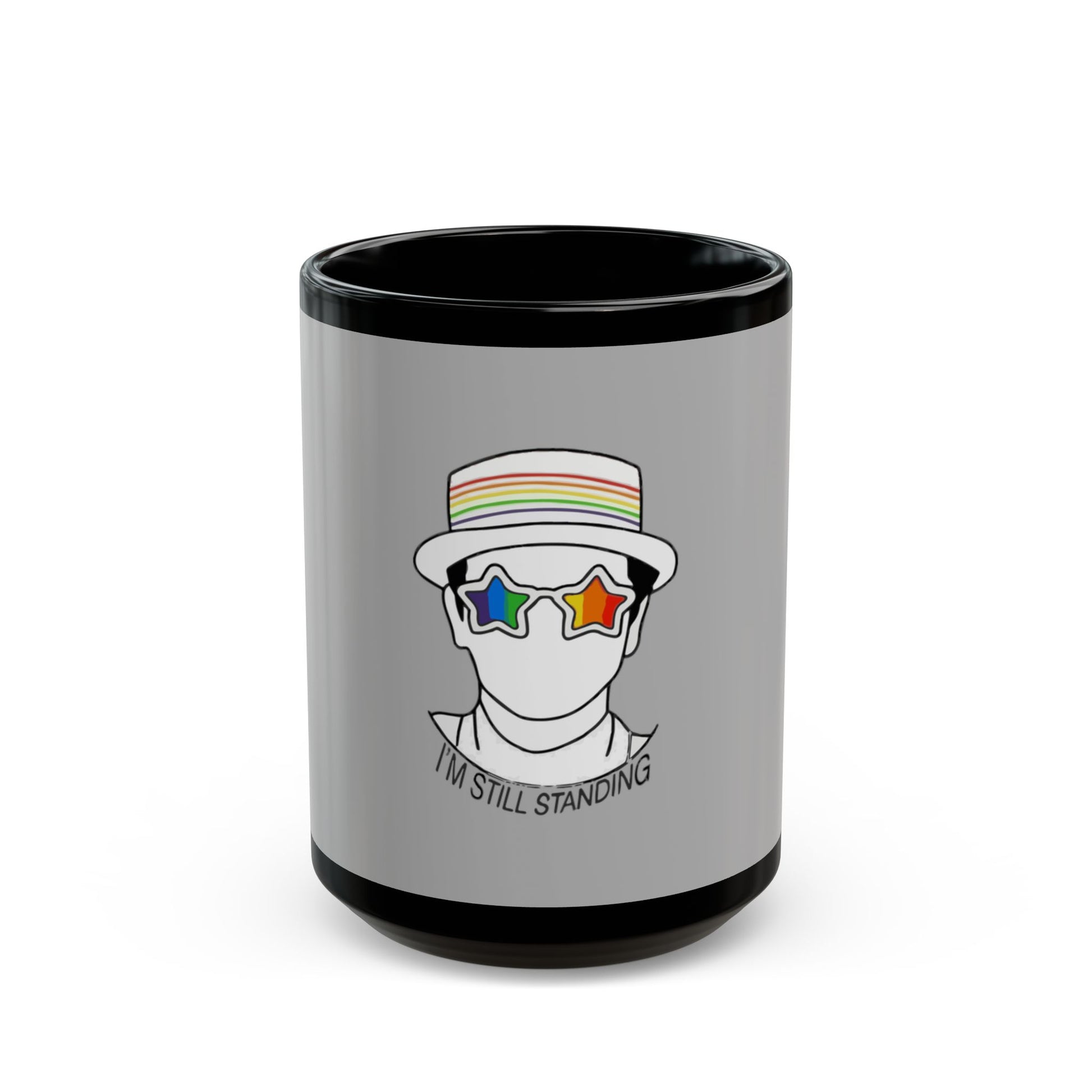 I’m Still Standing Black Mug (11oz, 15oz) - snazzymerch