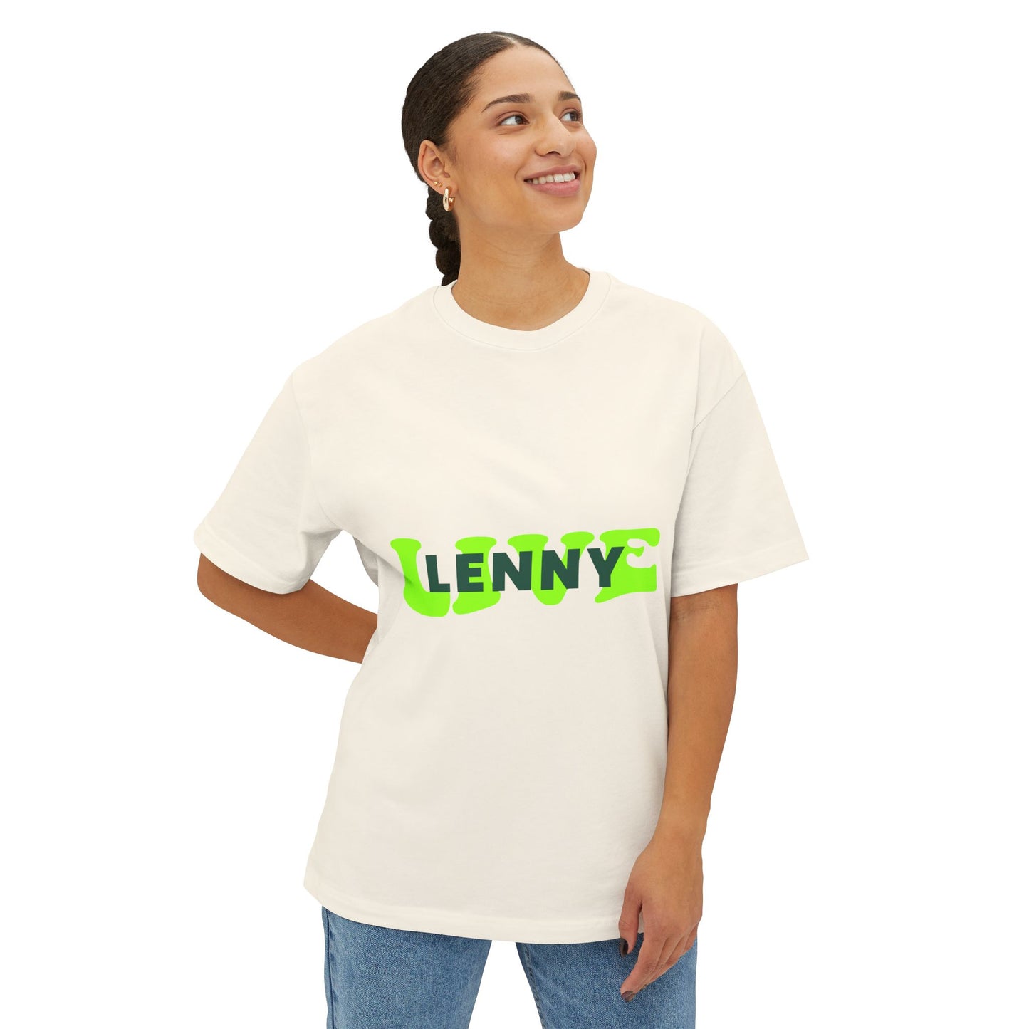 Live Lenny Pop Unisex Oversized Boxy tee Printify