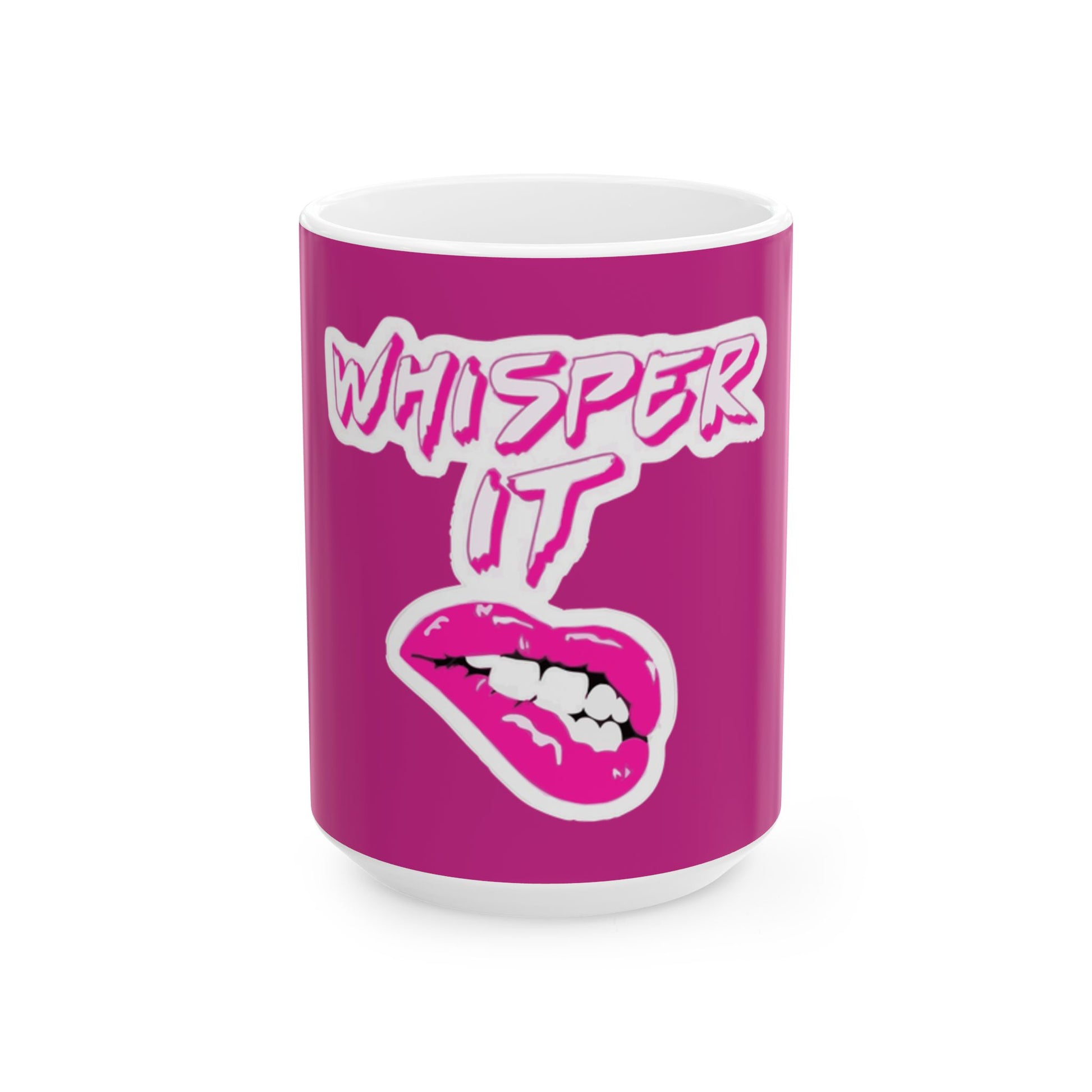 Whisper Lips Ceramic Mug, (11oz, 15oz) - snazzymerch